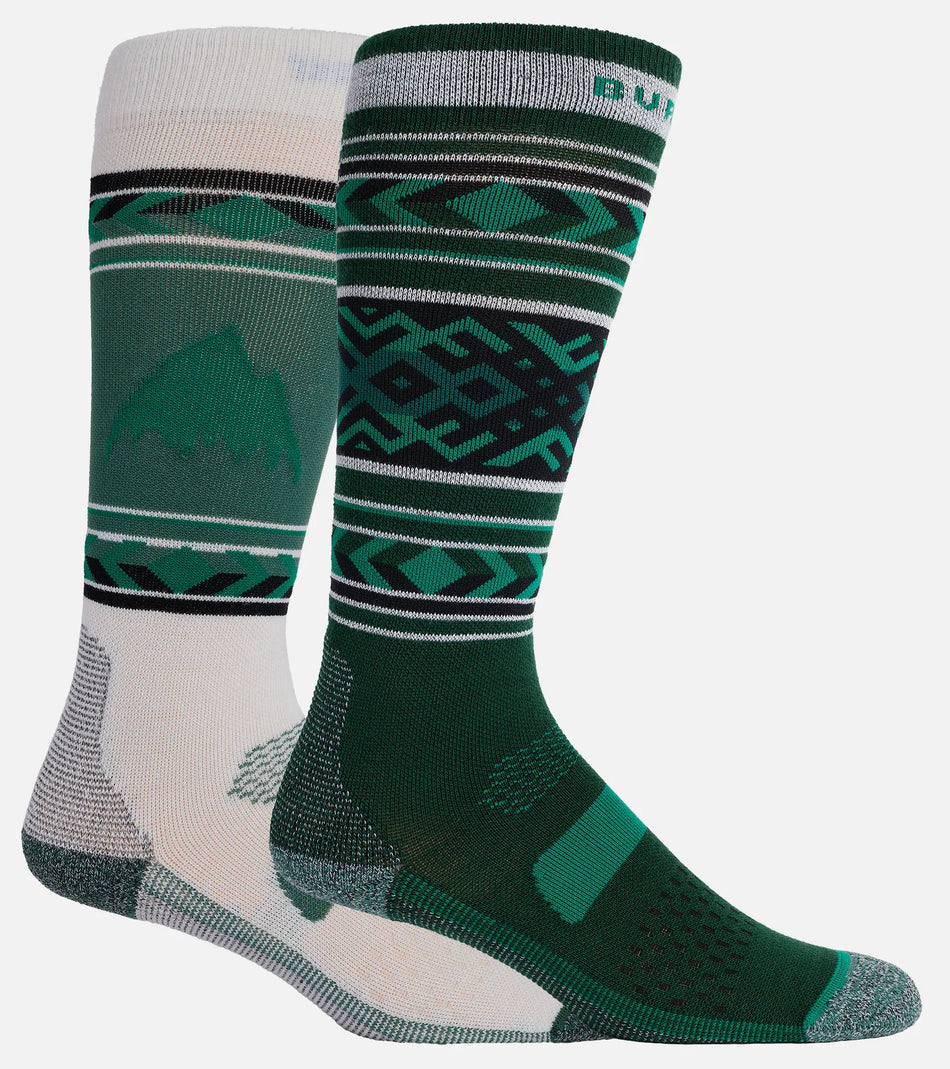 Burton Performance Lightweight Two Pack Socks Womens Botanical Garden - Elevation107