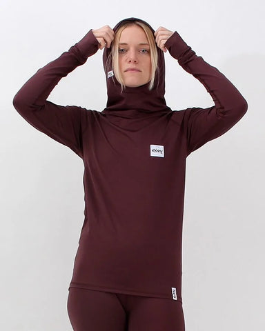 Eivy Icecold Hood Top Base Layer Womens Wine
