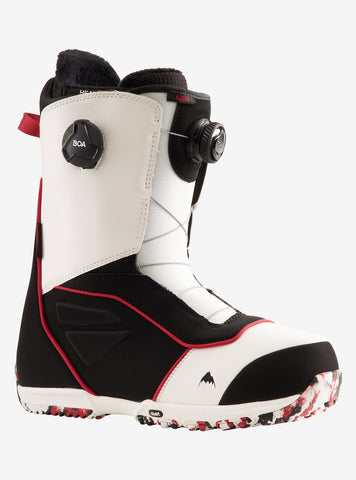 Burton Ruler BOA Mens Snowboard Boots White / Black / Red