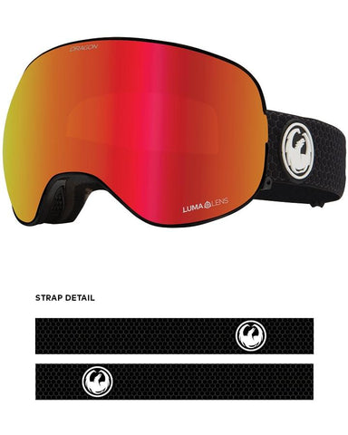 Dragon X2 Snow Goggles Split / Lumalens Red Ion + Spare Lens