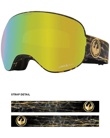 Dragon X2 Snow Goggles 14 Karat / Lumalens Gold Ion + Spare Lens