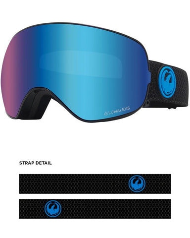 Dragon X2S Snow Goggles Split / Lumalens Blue Ion + Spare Lens