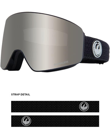 Dragon PXV Asian Fit Snow Goggles Split / Lumalens Silver Ion + Spare Lens