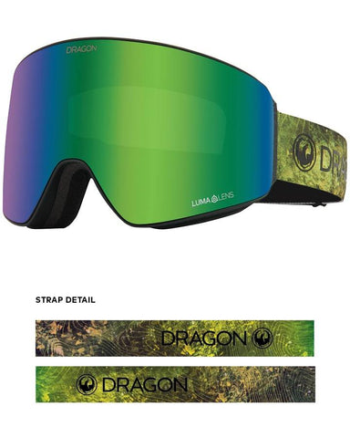 Dragon PXV Snow Goggles Terrafirma / Lumalens Green Ion + Spare Lens