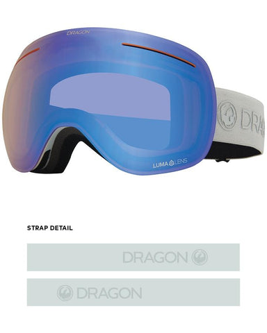 Dragon X1 Snow Goggles Salt / Lumalens Flash Blue + Spare Lens