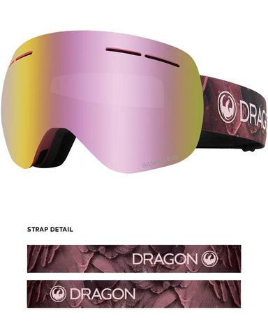 Dragon X1S Snow Goggles Rose / Lumalens Pink Ion + Spare Lens