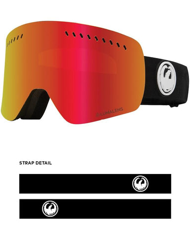 Dragon NFXS Snow Goggles Black / Lumalens Red Ion + Spare Lens