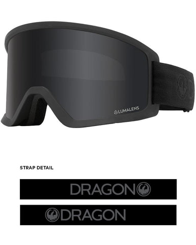 Dragon DX3 OTG Asian Fit Goggles Blackout / Lumalens Dark Smoke