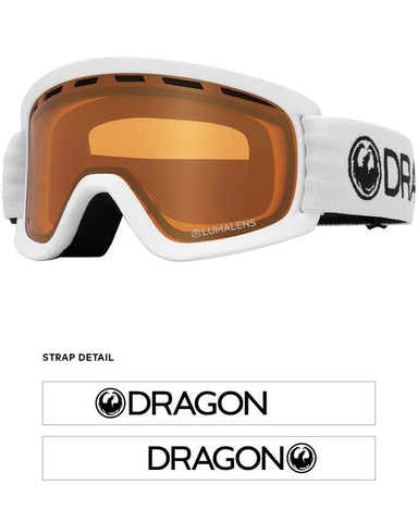 Dragon LIL D Goggles Kids White / Lumalens Amber