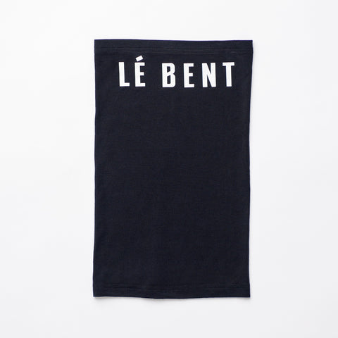 Le Bent Logo Lightweight Neck Gaiter Black / White