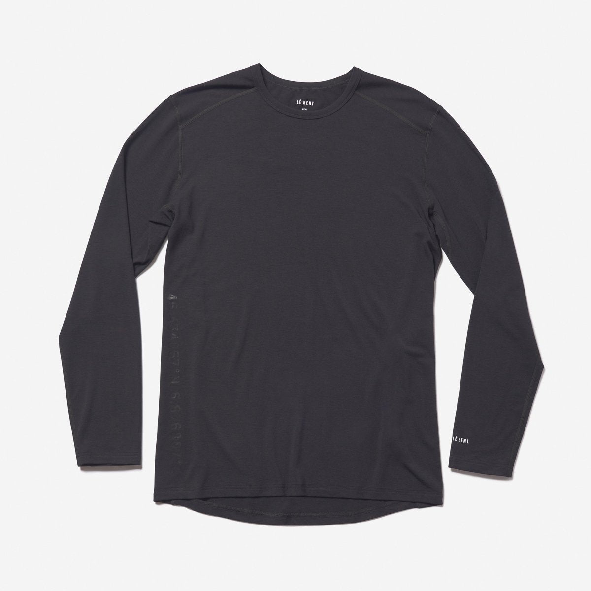 Le Bent Mens Core Mid Weight Crew Base Dark Cloud - Elevation107