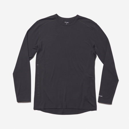 Le Bent Mens Core Mid Weight Crew Base Dark Cloud - Elevation107