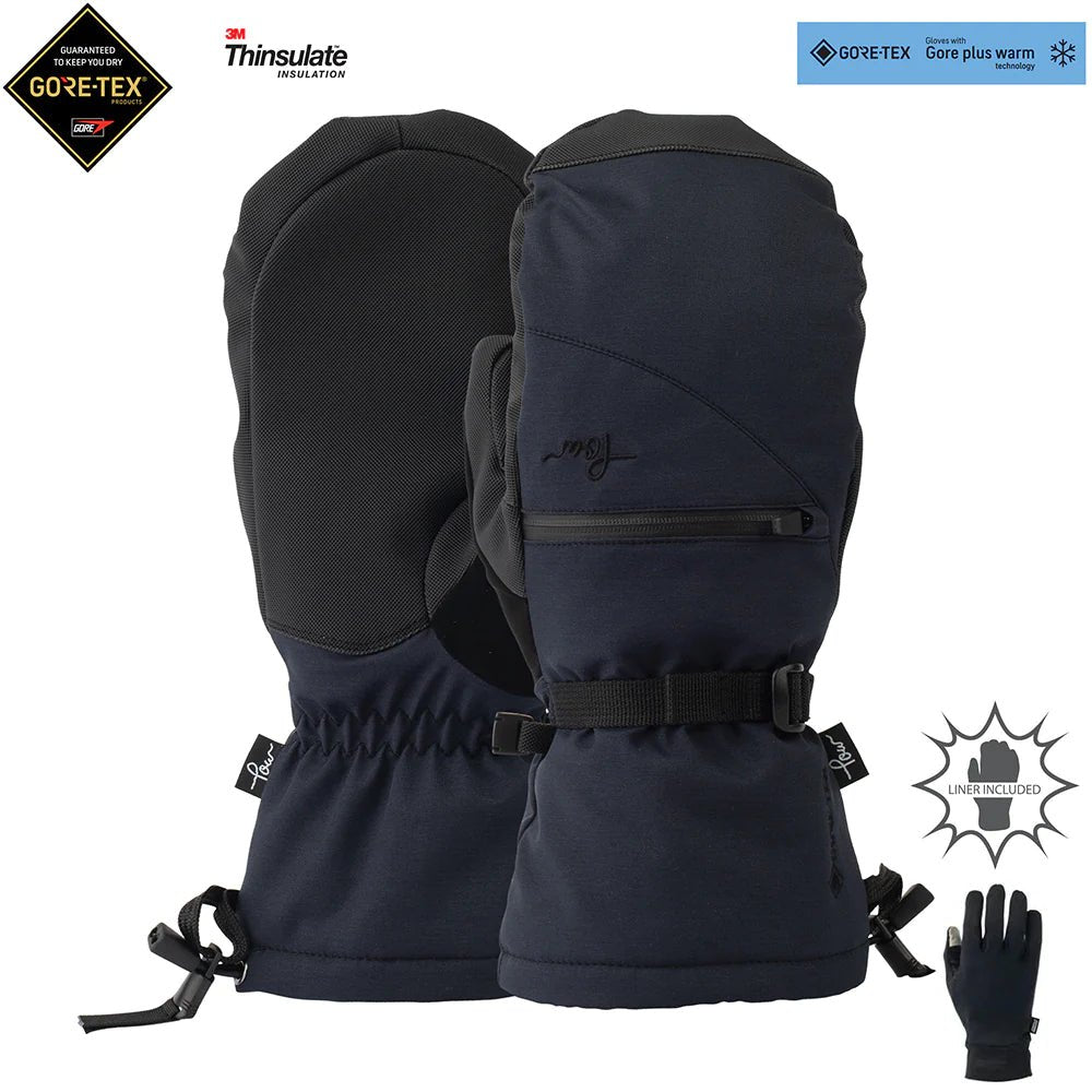 POW Cascadia Gore - Tex Long Mitt Womens Black - Elevation107