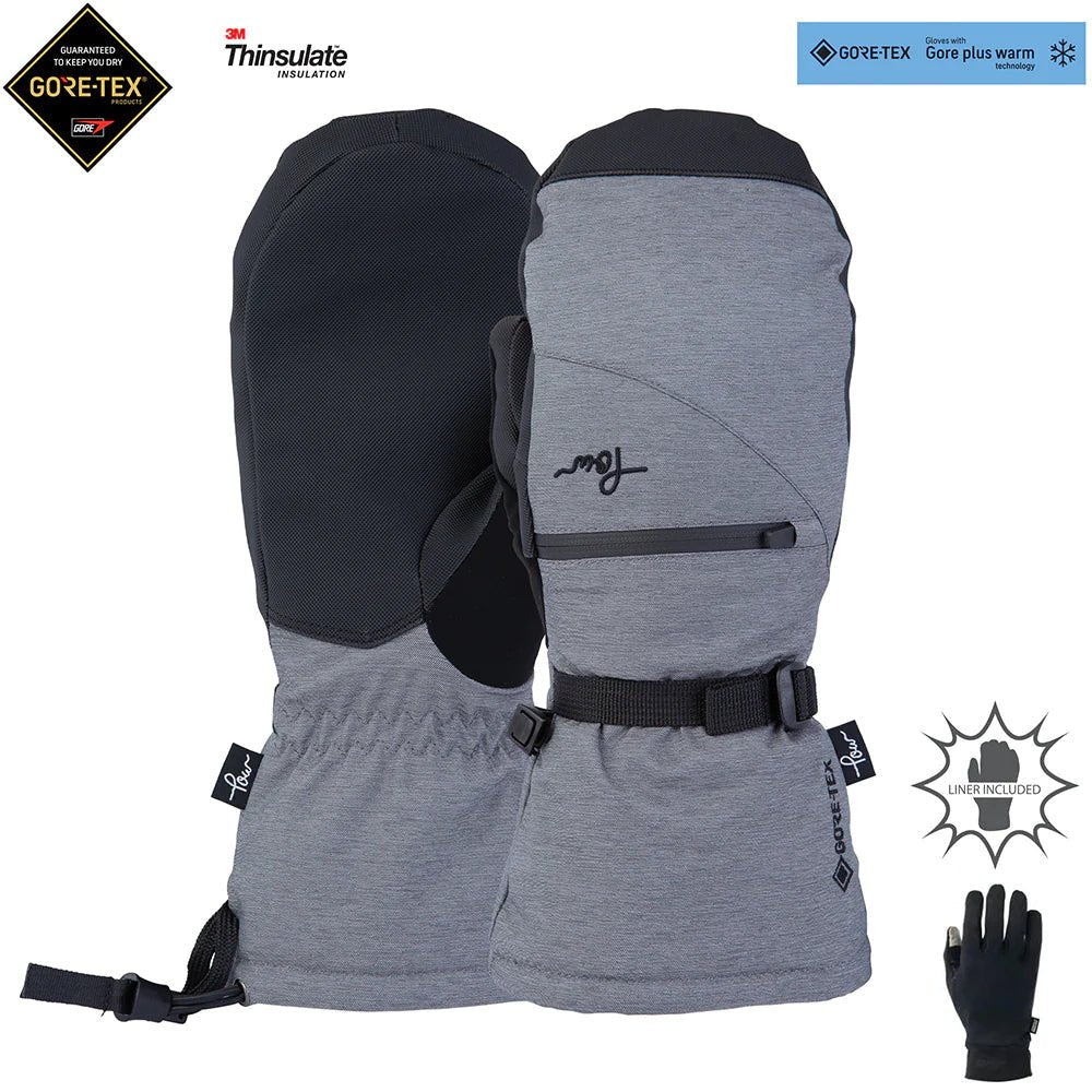 POW Cascadia Gore - Tex Long Mitt Womens Grey - Elevation107