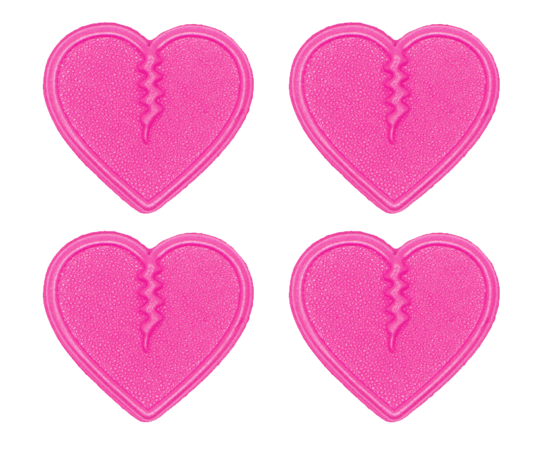 Crab Grab Mini Hearts Stomp Pads 4 Pack Pink - Elevation107