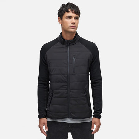 Le Bent Pramecou Wool Insulated Hybrid Mens Jacket Black - Elevation107