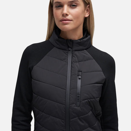 Le Bent Genepi Wool Insulated Hybrid Womens Jacket Black - Elevation107