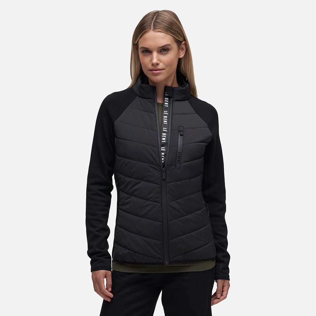 Le Bent Genepi Wool Insulated Hybrid Womens Jacket Black - Elevation107