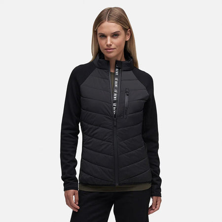 Le Bent Genepi Wool Insulated Hybrid Womens Jacket Black - Elevation107