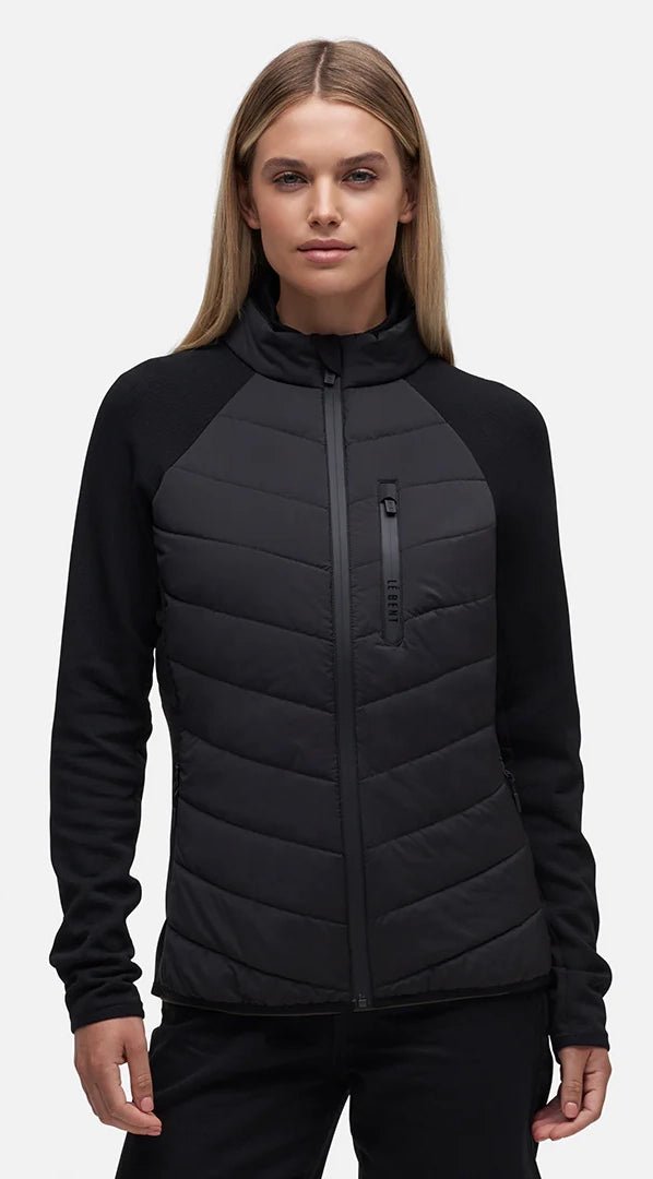 Le Bent Genepi Wool Insulated Hybrid Womens Jacket Black - Elevation107