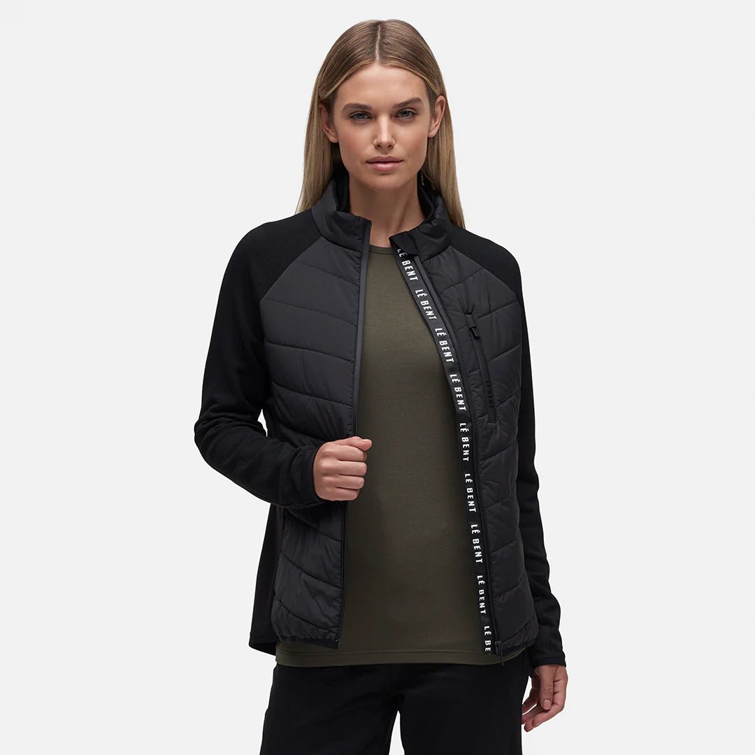 Le Bent Genepi Wool Insulated Hybrid Womens Jacket Black - Elevation107
