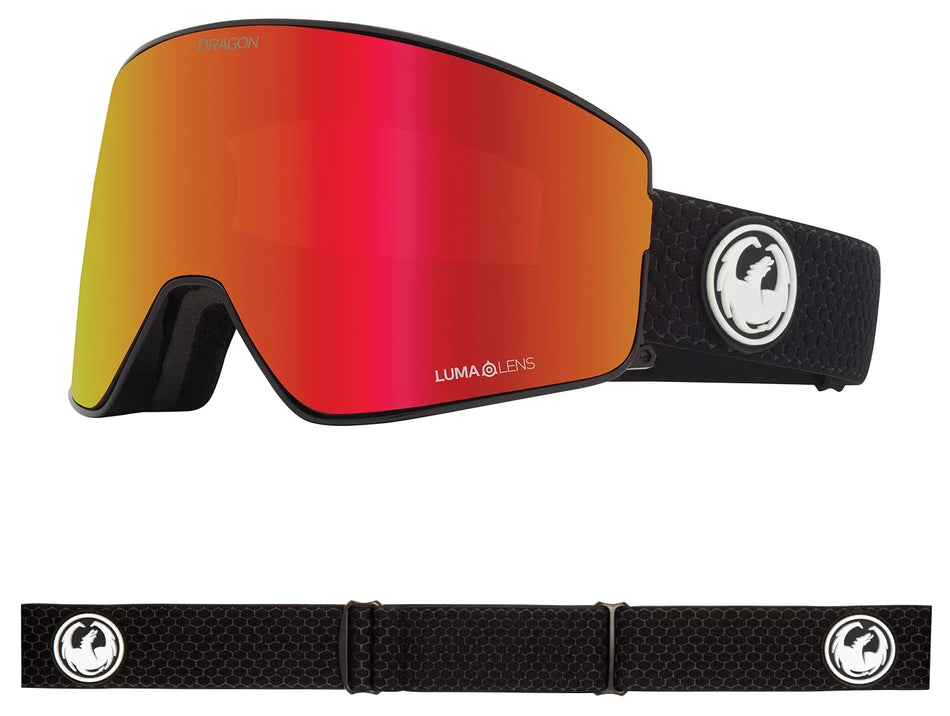 Dragon PXV2 Snow Goggles Split / Lumalens Red Ion + Lumalens Light Rose - Elevation107