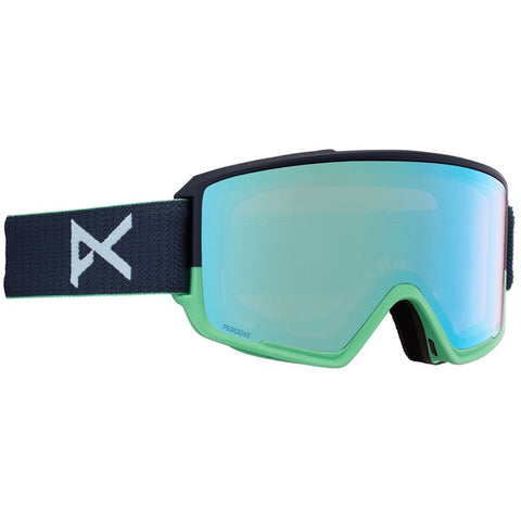 Anon M3 Goggles MFI Face mask & Spare Lens Mens Asian Fit 2022 Navy / Perceive Variable Blue Lens
