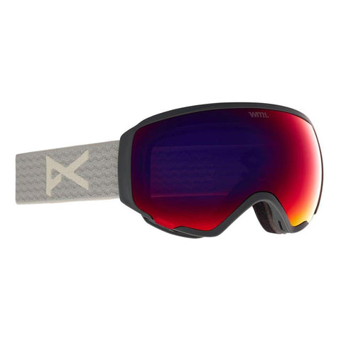 Anon WM1 Goggles MFI Face mask & Spare Lens Womens Asian Fit 2022 Grey / Perceive Sun Red Lens