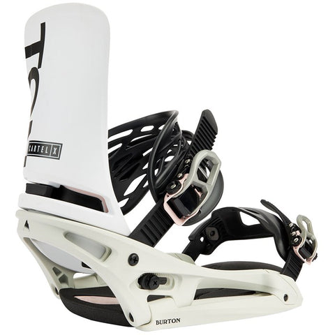 Burton Cartel X EST Mens Snowboard Bindings White / Grey / Logo