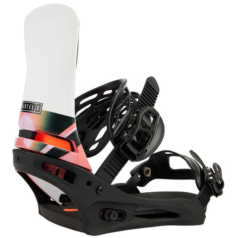 Burton Cartel X Mens Snowboard Bindings 2022 Black / White / Graphic
