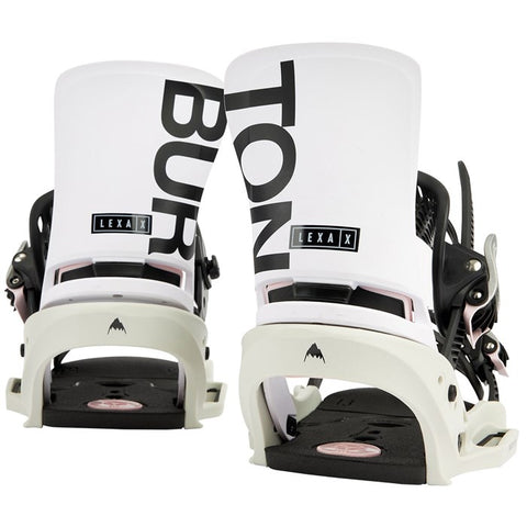 Burton Lexa X EST Womens Snowboard Bindings 2022 White / Grey / Logo