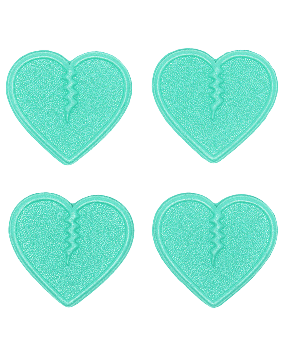 Crab Grab Mini Hearts Stomp Pads 4 Pack Aqua - Elevation107