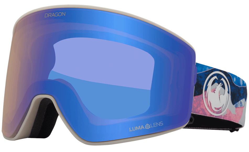 Dragon PXV2 Snow Goggles Mountain Bliss / Lumalens Flash Blue + Lumalens Dark Smoke - Elevation107