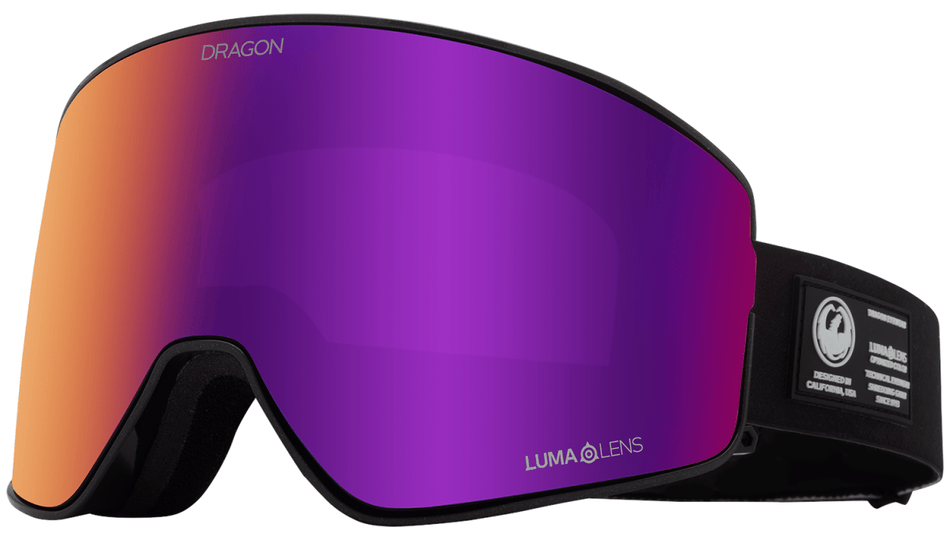 Dragon PXV2 Snow Goggles Black Pearl / Lumalens Purple Ion + Lumalens Amber - Elevation107