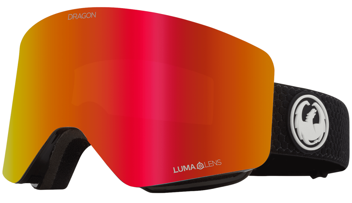 Dragon R1 OTG Snow Goggles Split / Lumalens Red Ion + Lumalens Light Rose - Elevation107