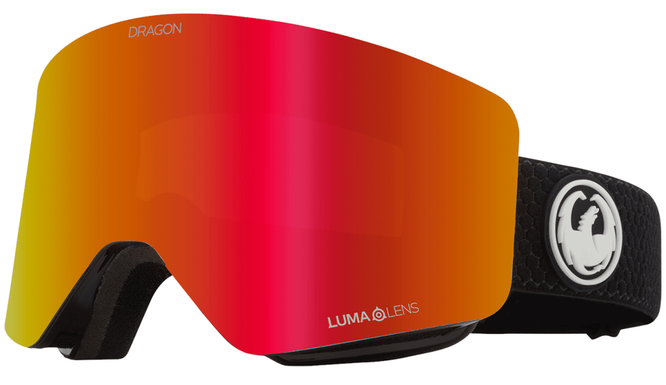 Dragon R1 OTG Snow Goggles Split / Lumalens Red Ion + Lumalens Light Rose - Elevation107