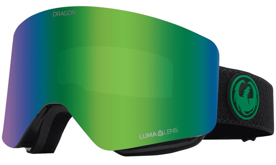 Dragon R1 OTG Snow Goggles Split / Lumalens Green Ion + Lumalens Amber - Elevation107