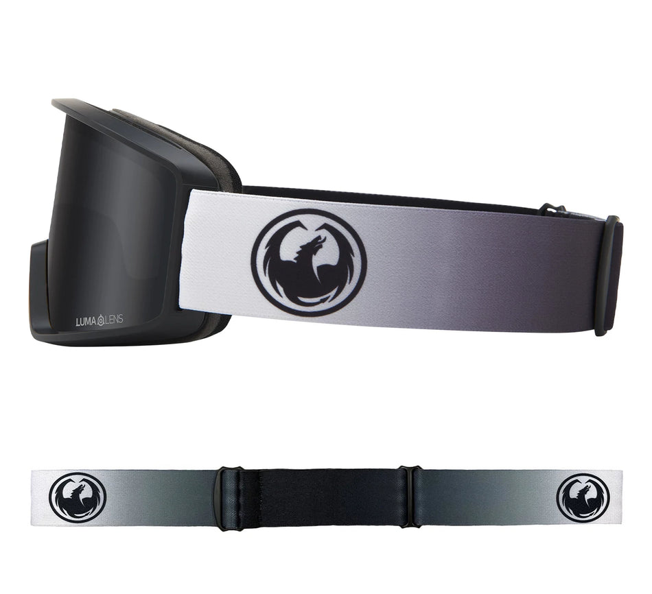 Dragon DXT OTG Snow Goggles Fade Black Lite / Lumalens Dark Smoke - Elevation107