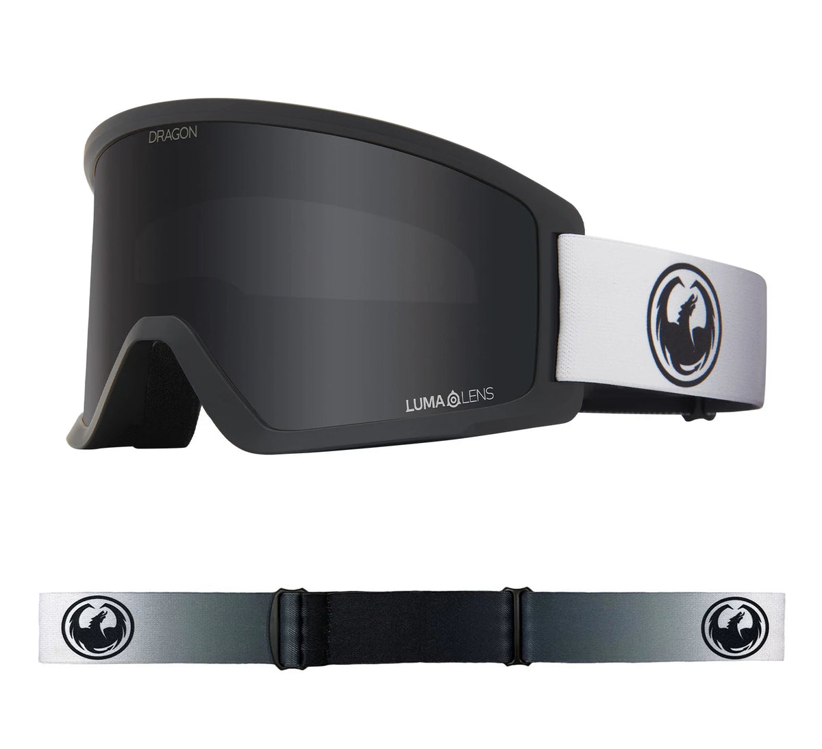 Dragon DX3 OTG Snow Goggles Fade Black Lite / Lumalens Dark Smoke - Elevation107