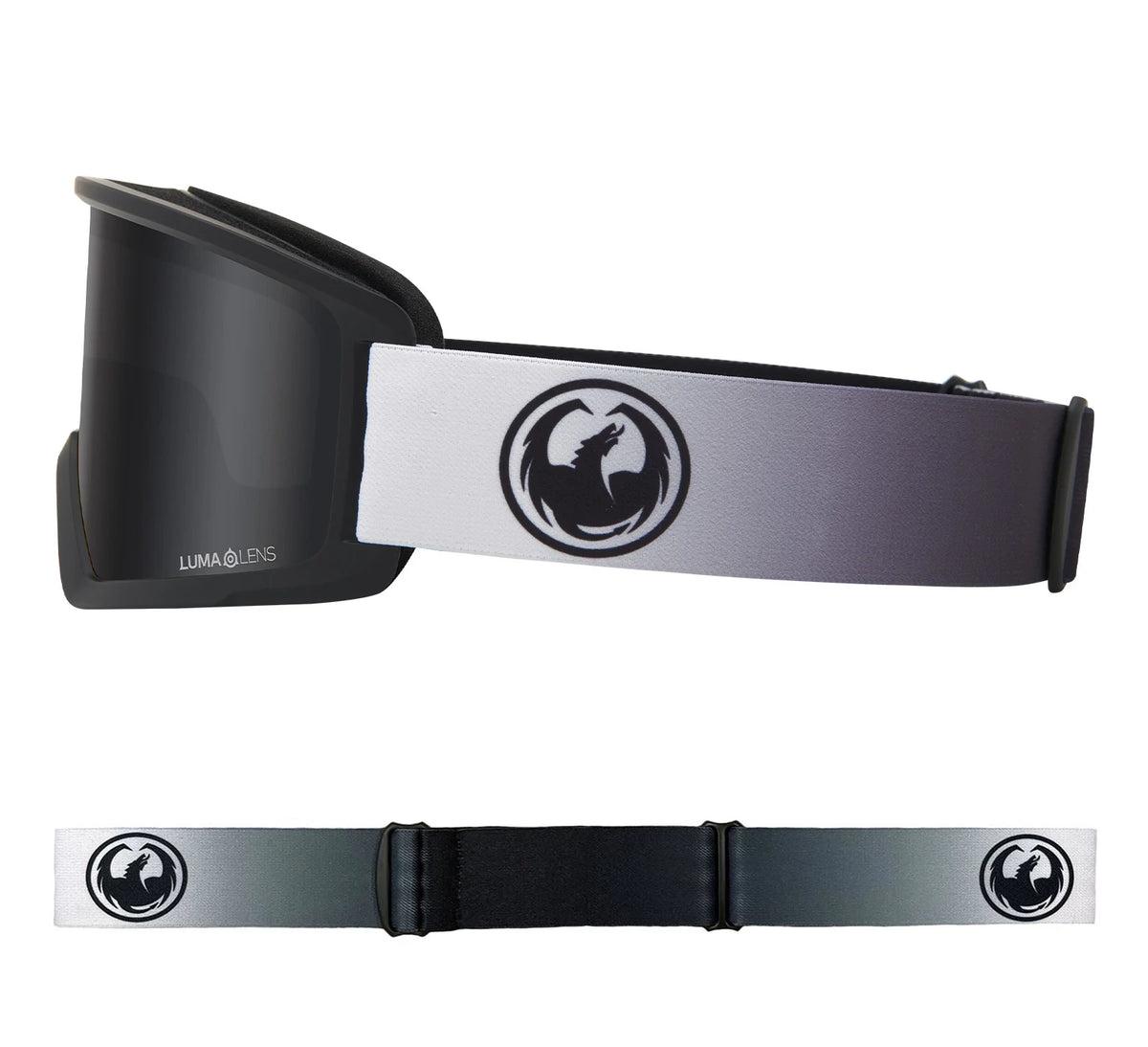 Dragon DX3 OTG Snow Goggles Fade Black Lite / Lumalens Dark Smoke - Elevation107