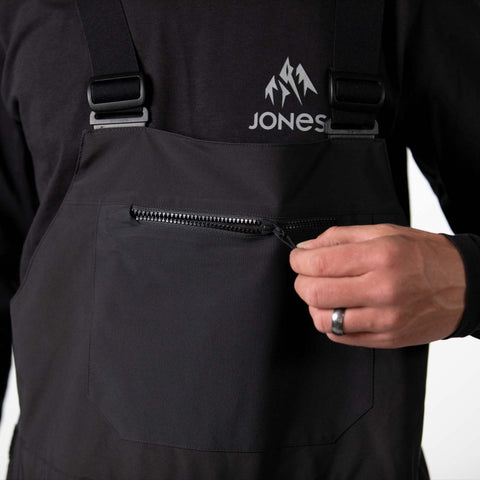 Jones Mountain Surf Bib Pants Mens Stealth Black