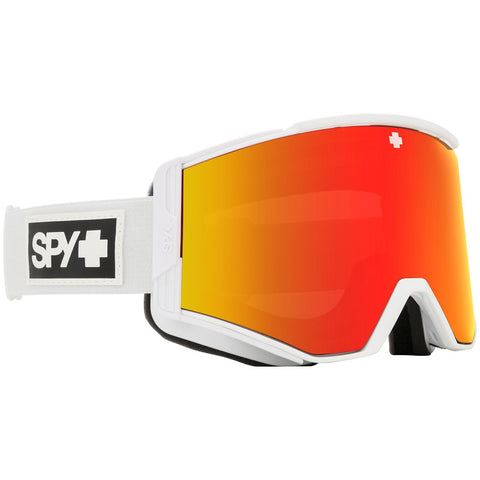 Spy Ace Goggles Matte White HD Plus Bronze with Red Spectra Mirror + Spare Lens