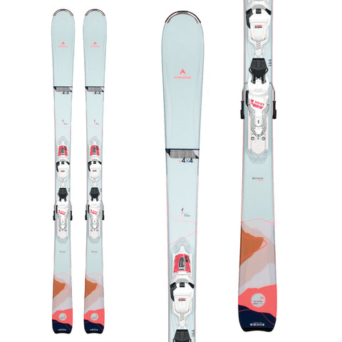 Dynastar E 4x4 3 Womens Snow Skis + Look Xpresss W 11 B83 Bindings 2023